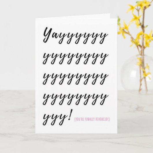 Ja! Je bent een gesplitste kaart (Gele Bloem)