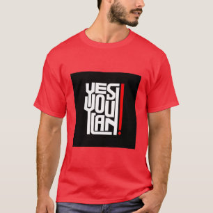 Ja, je kan tekst opdrukken T-Shirt