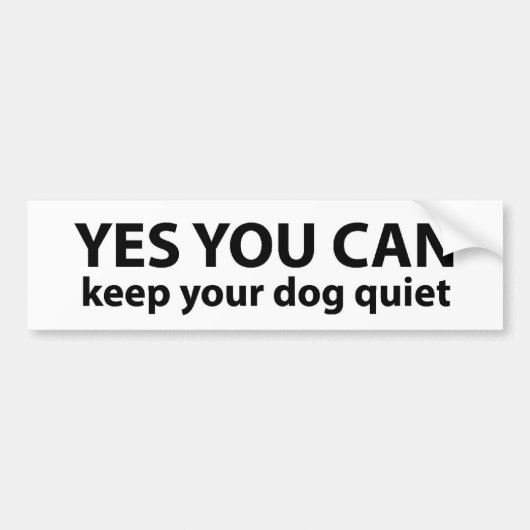 Ja, je kunt — Bumpersticker (Voorkant)