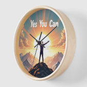 Ja, je kunt de Motivatie Sunrise Wall Clock (Hoek)