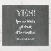 Ja je kunt Drink worden - Grappig bruidsmeisje voo Bier Etiket (Enkel label)