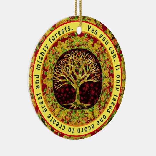 Ja Je kunt een positief bericht geven Keramisch Ornament (Rechts)