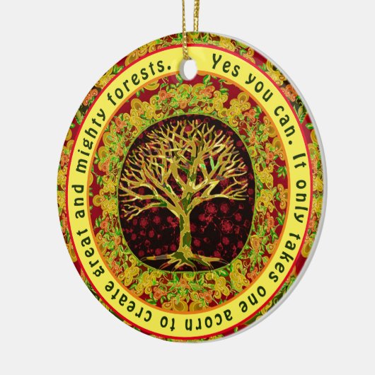 Ja Je kunt een positief bericht geven Keramisch Ornament (Links)