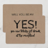 Ja, je kunt krijgen Drink Grappige BRUIDSMEISJE KA Kaart (Voorkant / Achterkant)