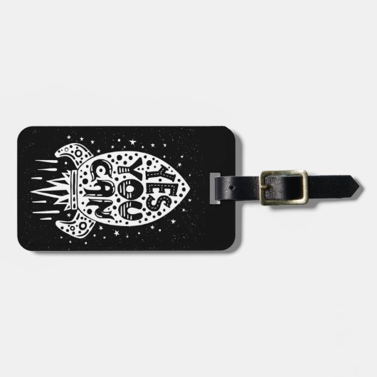 Ja, je kunt Rocketship Bagagelabel (Voorkant horizontaal)