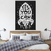 Ja, je kunt Rocketship Canvas Afdruk (Insitu (Slaapkamer))