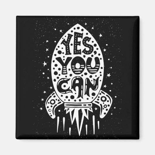 Ja, je kunt Rocketship Magneet (Voorkant)