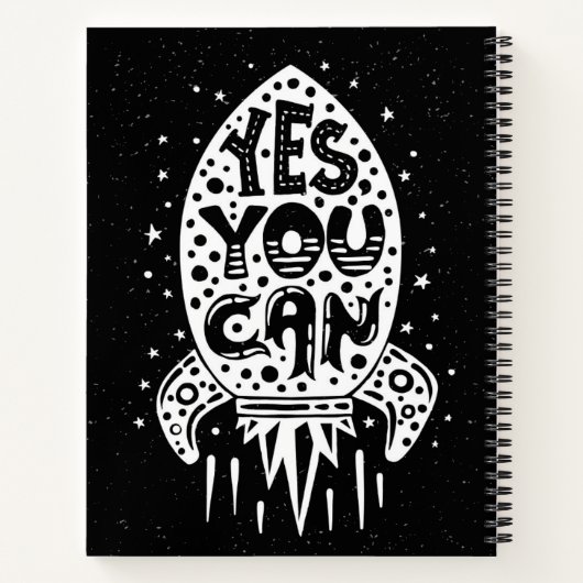 Ja, je kunt Rocketship Notitieboek (Achterkant)