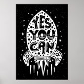 Ja, je kunt Rocketship Poster (Voorkant)