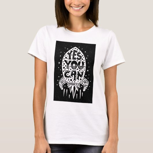 Ja, je kunt Rocketship T-shirt (Voorkant)