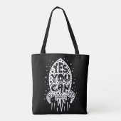 Ja, je kunt Rocketship Tote Bag (Achterkant)