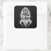 Ja, je kunt Rocketship Vierkante Sticker (Tas)