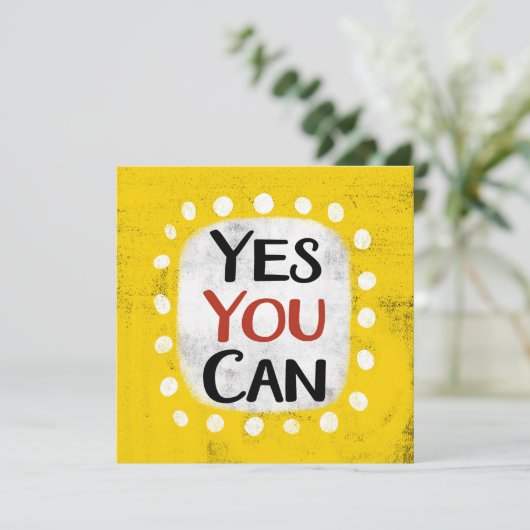 Ja, je kunt Wenskaart Kaart (Staand voorkant)