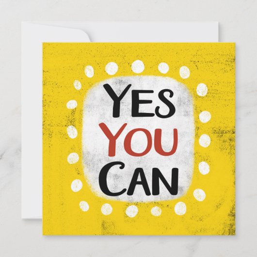 Ja, je kunt Wenskaart Kaart (Voorkant)