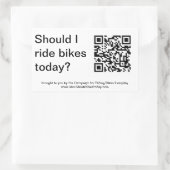 "Ja, je moet vandaag fietsen." Sticker (Tas)