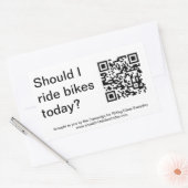 "Ja, je moet vandaag fietsen." Sticker (Envelop)