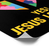 Ja, Jezus houdt van me Autisme Heart Poster (Hoek)
