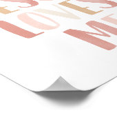 Ja Jezus Houdt Van Mij Roze Meisjeskamer Decor Poster (Hoek)