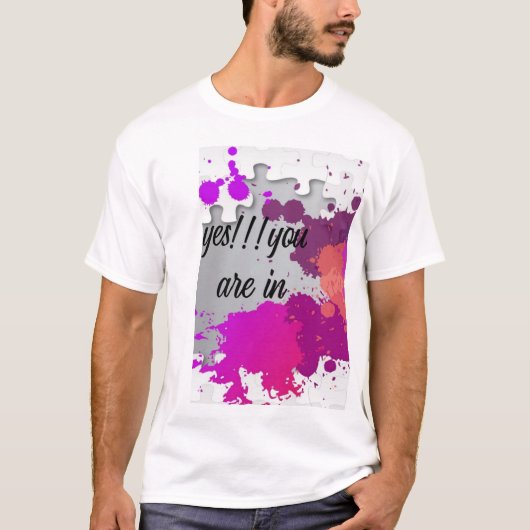 Ja, jij bent in typografie T-shirt (Voorkant)