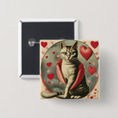 Ja kat Gurl Vierkante Button 5,1 Cm (Voorkant /achterkant)