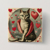 Ja kat Gurl Vierkante Button 5,1 Cm (Voorkant)