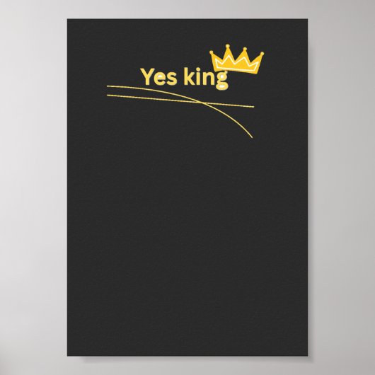 Ja Koning Kroon Grappige Meme Poster (Voorkant)