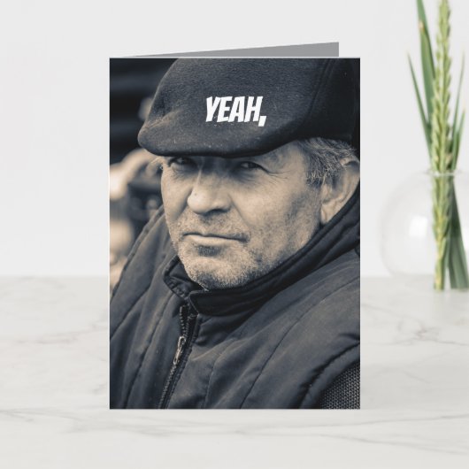 JA - LAAT VERJAARDAGSCADEAU BEDANKKAART (Voorkant)