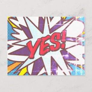 JA Leuk Retro Stripboek Pop Art Briefkaart