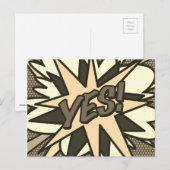 JA Leuk Retro Stripboek Pop Art Briefkaart (Voorkant / Achterkant)