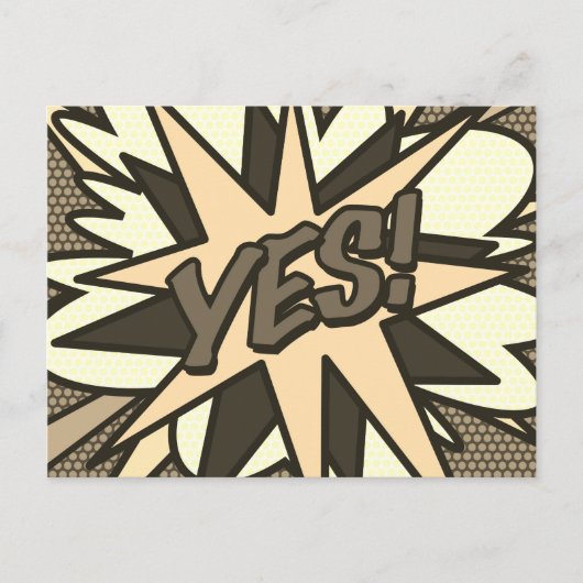 JA Leuk Retro Stripboek Pop Art Briefkaart (Voorkant)