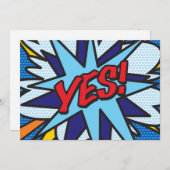 JA Leuk Retro Stripboek Pop Art Kaart (Voorkant / Achterkant)