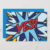 JA Leuk Retro Stripboek Pop Art Kaart (Voorkant / Achterkant)