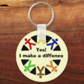 Ja, logo, ja!Ik maak een verschil Sleutelhanger (Voorkant)