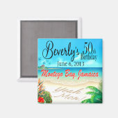 JA, MA! Jamaicaanse Beach Party Favor Magneet (Voorkant / Achterkant)