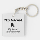 Ja Ma'am Persoonlijke drilteam directeur Sleutelhanger (Achterkant)