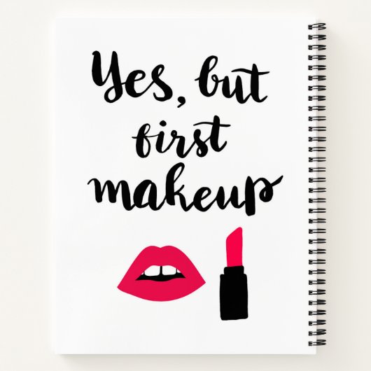 Ja, maar eerst Makeup | Snop. Notitieboek (Achterkant)