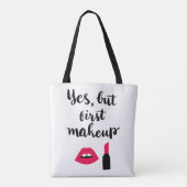 Ja, maar eerst Makeup | Snop. Tote Bag (Achterkant)