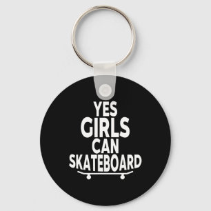 Ja, meiden kunnen skateboarden - Grappig skateboar Sleutelhanger