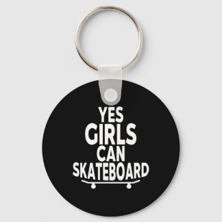 Ja, meiden kunnen skateboarden - Grappig skateboar Sleutelhanger