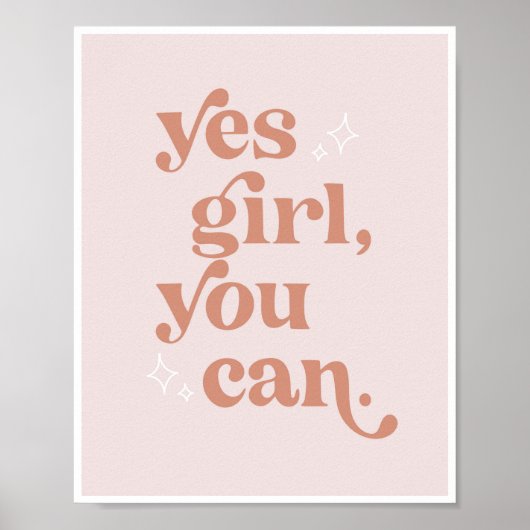 Ja meisje je kunt  lettertype teruggeven poster (Voorkant)