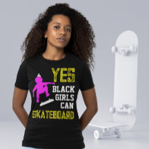 JA MEISJES KUNNEN SKATEBOARD Afro Skater Meisje