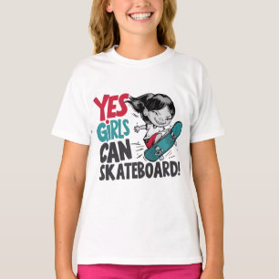 Ja meisjes kunnen skateboard t-shirt