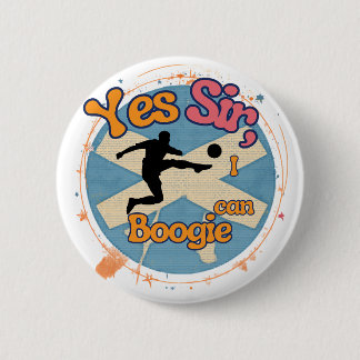 Ja meneer, ik kan boogie met voetballer  ronde button 5,7 cm