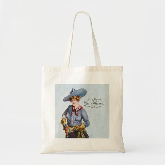 Ja Mevrouw  Texas Cowgirl Art Canvas tas (Voorkant)