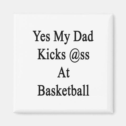 Ja, mijn vader trapt bij basketbal magneet (Voorkant)