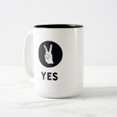 Ja mok voor tweetonkoffie (Voorkant links)