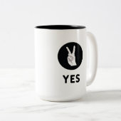 Ja mok voor tweetonkoffie (Voorkant rechts)