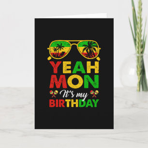 Ja Mon Jamaicaanse Jamaica Verjaardagsfeest Meisje Kaart