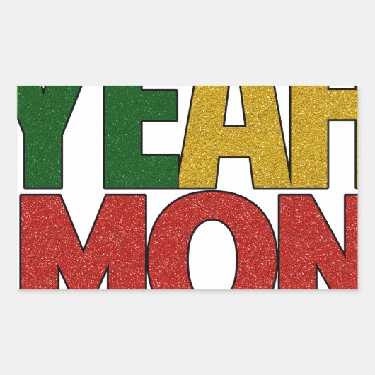 Ja Mon Jamaican Vacation Rechthoekige Sticker (Voorkant)