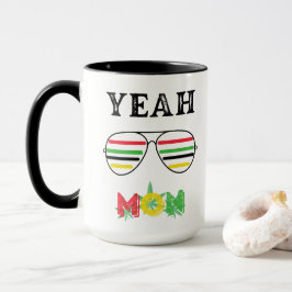 Ja Mon Reggae Gekleurde Zonnebril Koffie Mok